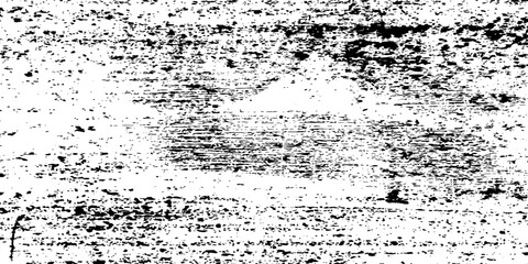 Grunge black and white. Abstract monochrome background. Vector pattern of scratches, chips, scuffs. Vintage worn surface. Old wall texture