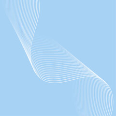 Abstract background with lines and waves. Banner. Element for design isolated. Vector background for brochure, booklet, flyer, poster. Blue and white gradient