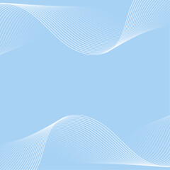 Abstract background with lines and waves. Banner. Element for design isolated. Vector background for brochure, booklet, flyer, poster. Blue and white gradient