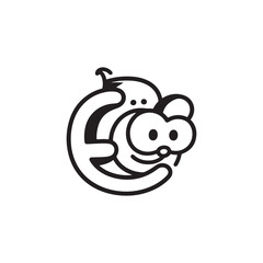 Cartoon pig logo vector illustration animal graphic design mascot character