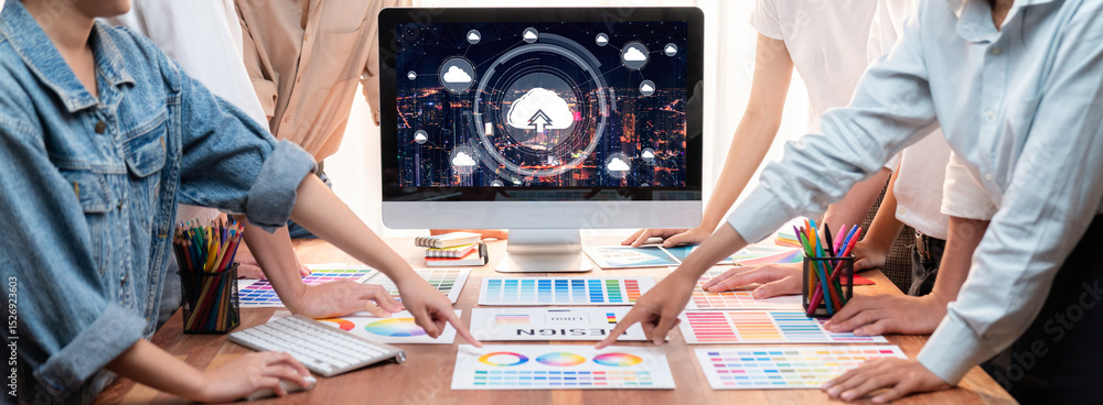 Poster Cloud computing software for brisk remote work and personal data storage