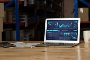 Business data dashboard provide business intelligence analytic for marketing strategy planning...