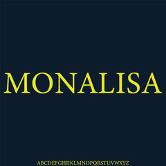 Chic and elegant minimalist serif style font vector illustration