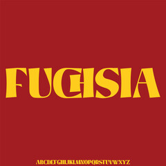 Elegant and strong decorative display font vector. Creative trendy curvy typography style illustration