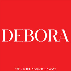 Curvy elegant feminine decorative alphabet display font vector