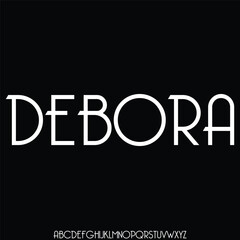 Curvy elegant feminine decorative alphabet display font vector