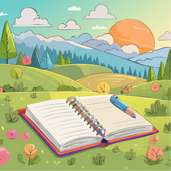 Notebook doodling itself
