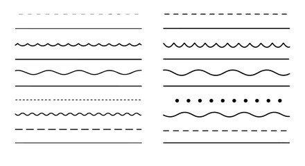 Obraz premium Collection of Decorative Line Borders Perfect for Design Projects Web Design and Graphic Art