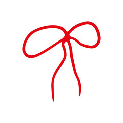 Whimsical Handdrawn Bow Illustrations. Doodle Ribbons for Cards, Stickers, and Prints