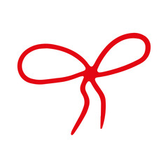 Whimsical Handdrawn Bow Illustrations. Doodle Ribbons for Cards, Stickers, and Prints