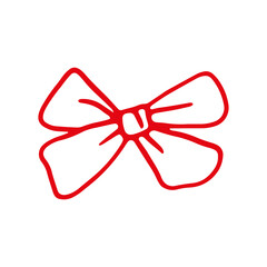Whimsical Handdrawn Bow Illustrations. Doodle Ribbons for Cards, Stickers, and Prints