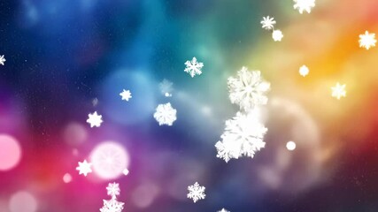Winter snowflakes in vibrant bokeh - Powered by Adobe