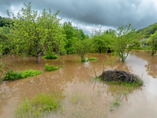 Garten unter Wasser