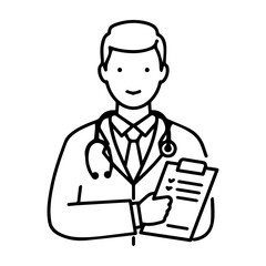 Professional Doctor Illustration Healthcare Provider, Medical Practitioner, Physician, Clinic Doctor, Medical Consultation