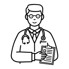Professional Doctor Icon Healthcare, Medical, Physician, Clinic, Hospital Illustration