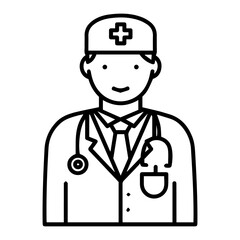 Professional Doctor Icon Healthcare, Medical, Physician, Clinic, Hospital Illustration