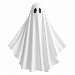 White Ghost Sheet Halloween Spirit Illustration