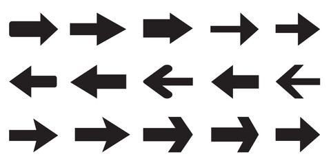 Arrow icons set. Arrow collection. Simple arrow big set, Stock vector