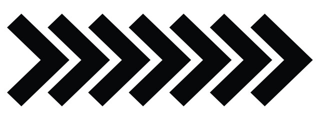 Dynamic moving arrow symbol. Arrow moving dynamic sign. Directional arrow sign vector design and illustration,