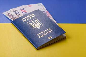 Ukrainian passport for travelling, flying and doing business. Ukraine document
