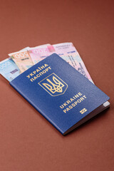 Ukrainian passport for travelling, flying and doing business. Ukraine document