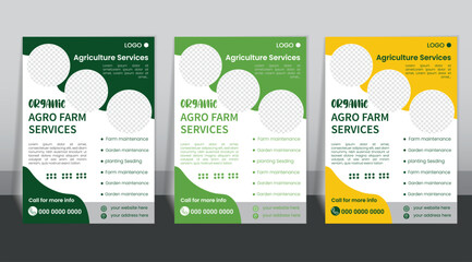 A4 Editable Organic Agriculture Flyer Template – Eye-Catching, Modern & Professional Farm Promotion Design for Agri Business