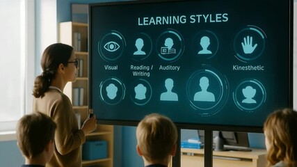 AI-Powered Teaching on Learning Styles, Including Visual, Auditory, Reading and Kinesthetic Approaches - Powered by Adobe