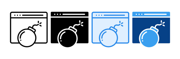 Ddos Icon Set Multiple Style Collection