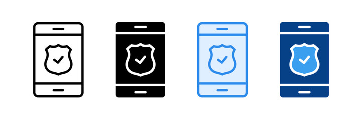 Cyber Security Icon Set Multiple Style Collection