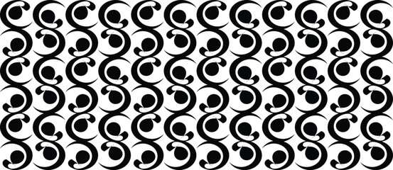 Decorative Flourish Design Seamless Pattern. Geometric Floral Pattern.