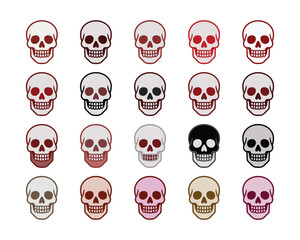 Skull icon illustration set of Skull icon