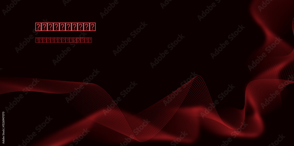 Aufkleber futuristic red abstract wave background with digital elements.