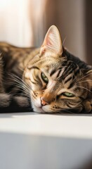Peaceful Bengal Cat Resting, Serene Feline Portrait
