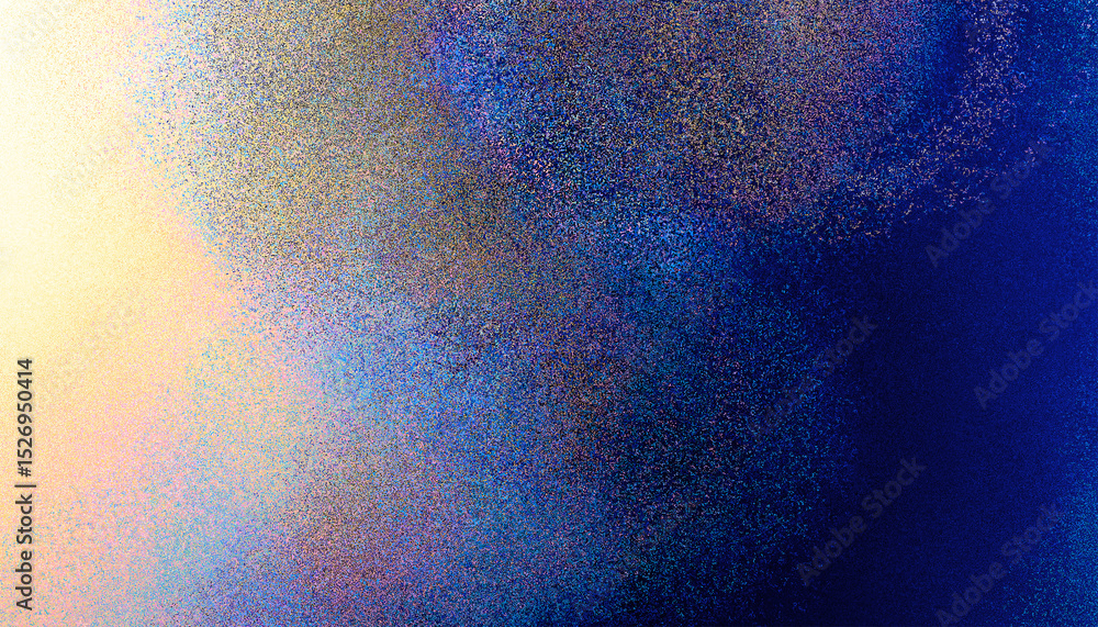 Poster Abstract blurred grainy gradient background . Colorful digital grain soft noise effect pattern. Lo-fi multicolor vintage retro. VHS Glitch cloudy