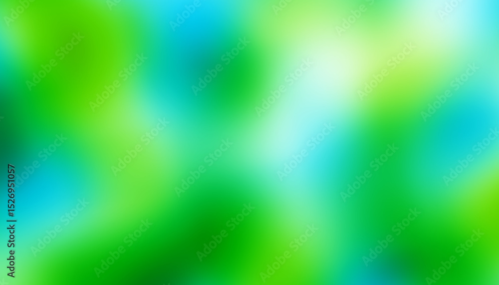 Aufkleber World environment day concept: green and blue abstract blur spots background with bokeh effect and transparency
