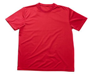 plain red T-shirt isolated on transparent background.PNG