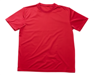 plain red T-shirt isolated on transparent background.PNG