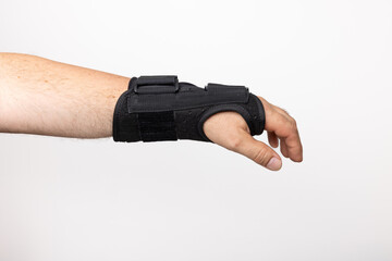 A Wrist Brace For Carpal Tunnel On A Man's Hand