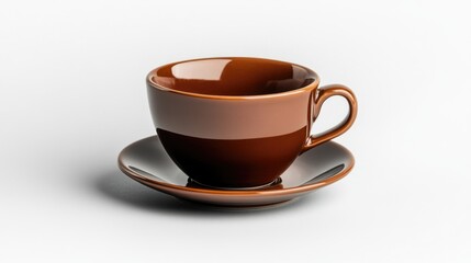 Obraz premium Brown Teacup on Saucer