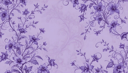 Lavender floral background design with swirls