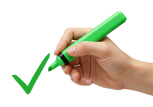 Green Check Mark Highlighting Success, Completion, and Agreement