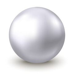Chrome, silver or aluminum  3d sphere.