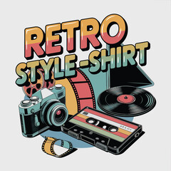 2d vector illustration t shirt design print with lettering and element 
