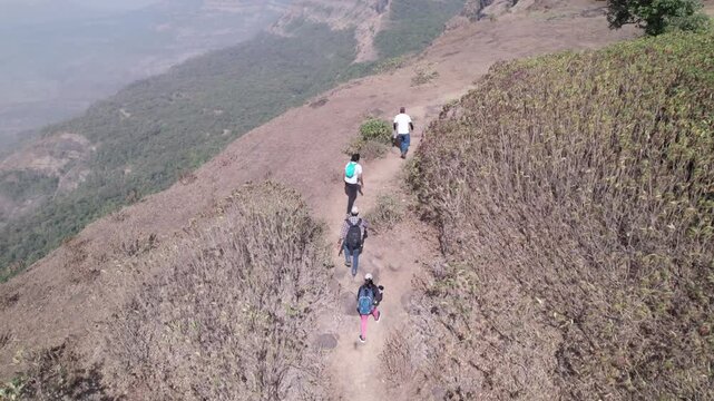Drone view of the thrilling Dhak Bahiri trek! Steep cliffs, dense forests & the iconic Bahiri cave&mdash;this is one of Maharashtra&rsquo;s most daring treks. 🏞️🧗&zwj;♂️ #DhakBahiri #DroneTrek #Sahyadris