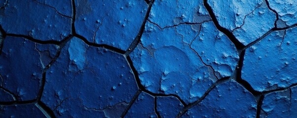 Deep indigo stone, fractured surface, rugged texture, backdrop, cracked stone