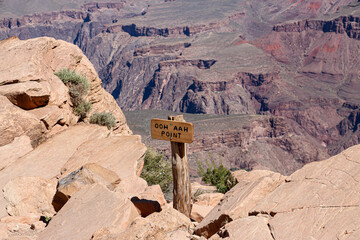 View from South Kaibab Trail at OOH AAH Point at Grand Canyon National Park.