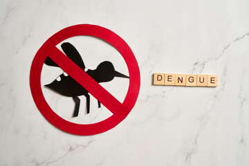Stop Mosquito bite symbol for Zika, Dengue, Malaria prevention campaign
