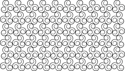 Spiral Decorative Seamless Pattern. Geometric Floral Wallpaper