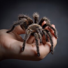 Close View Tarantula Held