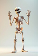 skeleton with a cigarette